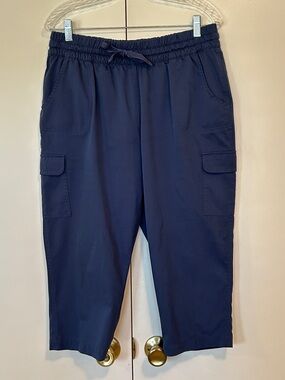 St. John's Bay Navy Cargo Capris - Elastic Waist